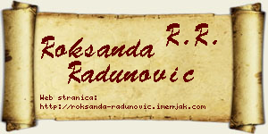 Roksanda Radunović vizit kartica